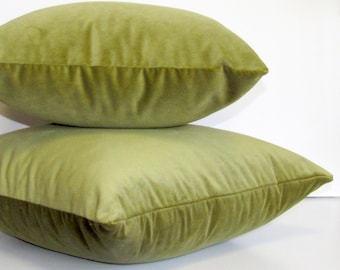 Made to order moss green luxury velvet cushion cover