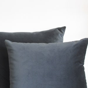made to order granite grey luxury velvet cushion cover