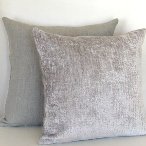 made to order Nestle plush cushion cover, soft silver