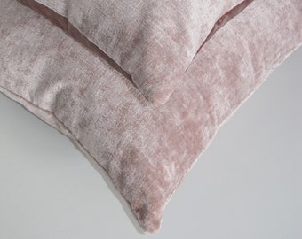 made to order Bespoke Blush luxury textured velvet cushion