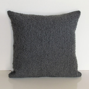 Fabio boucle cushion cover with velvet reverse