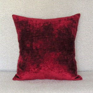 Bespoke Red luxury textured velvet cushion