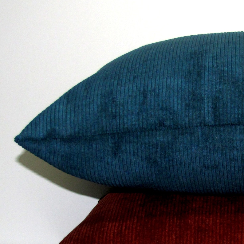 made to order Aspen Teal corduroy cushion cover image 1