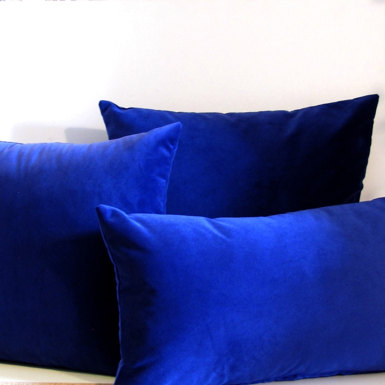 Made to Order Cobalt Blue Luxury Velvet Cushion Cover Etsy