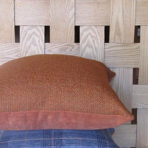 made to order Entwine terracotta cushion cover, corduroy reverse