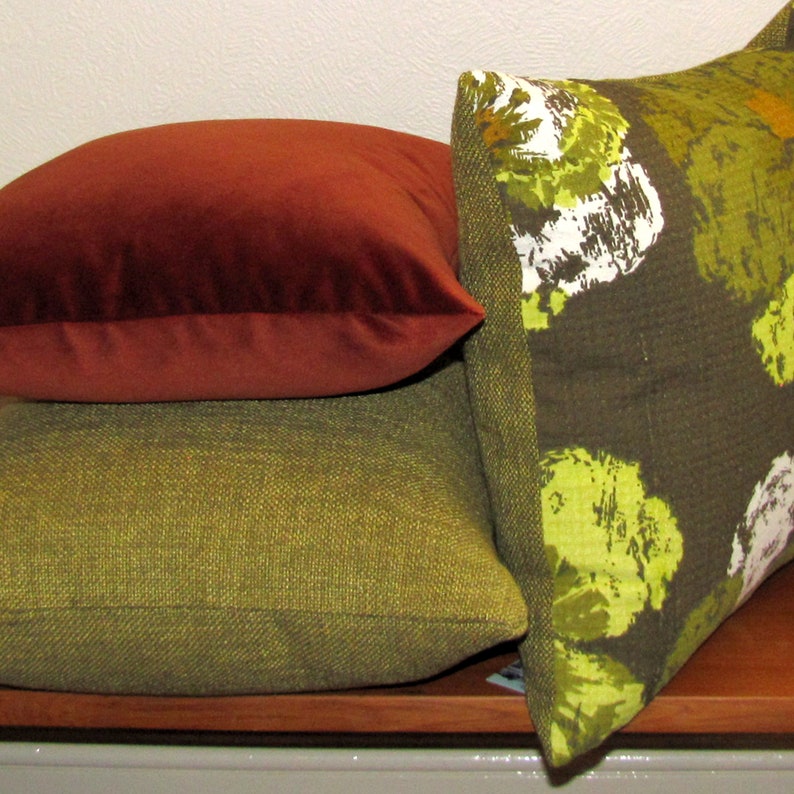 Made to order Bristol pickle cushion cover, linen blend with lovely texture image 6