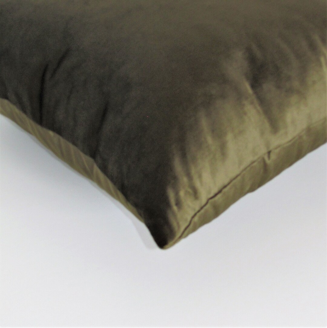 Made to Order Amazon Olive Green Velvet Luxury Cushion Cover Etsy