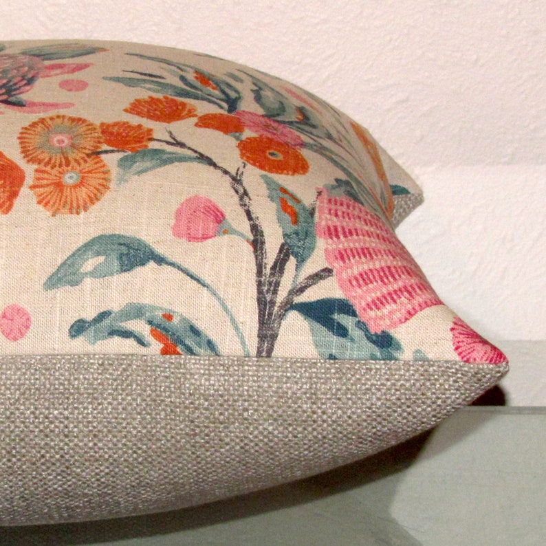Hinterland Linen Cushion Cover Australian Botanical Spring Etsy Australia