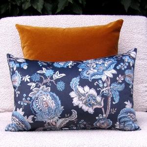 made to order Prunella velvet cushion cover, teal velvet reverse