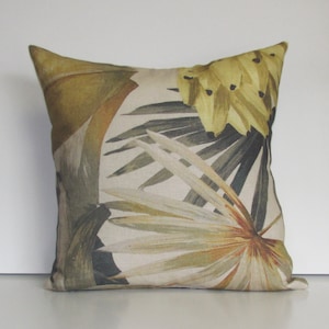 Gilver La Palma linen cushion cover, earthy colours
