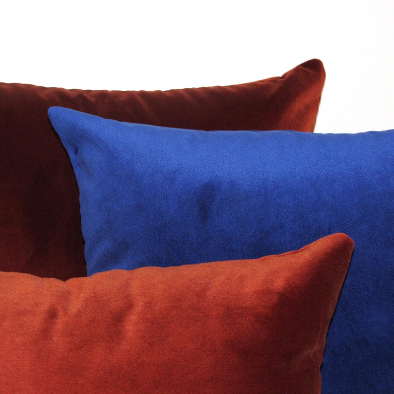 Cobalt Blue Luxury Velvet Cushion Cover Etsy Australia