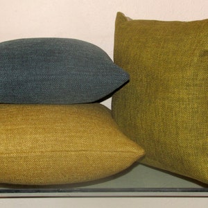 Made to order Bristol pickle cushion cover, linen blend with lovely texture image 3