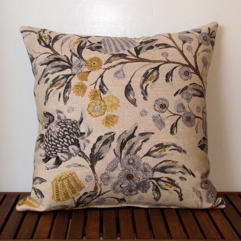 Made to Order Hinterland Natural Linen Cushion Cover Etsy Australia