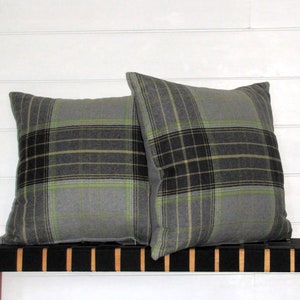 made to order Bainbridge Lime check cushion