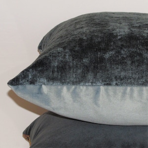 made to order duo velvet cushion cover, Atlantic Lichen