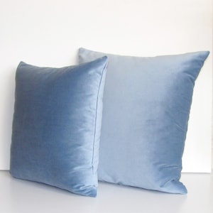 Funda de cojín de terciopelo de lujo azul nube hecha a pedido imagen 9