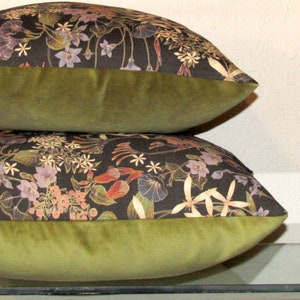cubierta de cojín de flores silvestres hecha a pedido, lino/algodón, botánico australiano