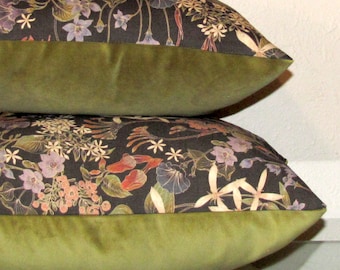 made to order wildflowers cushion cover, linen/cotton, Australian botanical