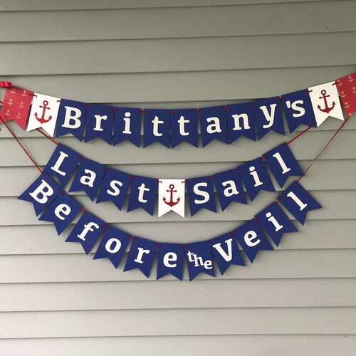 Last Sail Before the Veil Banner Bachelorette Party Banner - Etsy