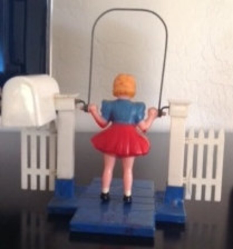 Rare Vintage Girl Jumping Rope Wind Up Toy 1950's Etsy