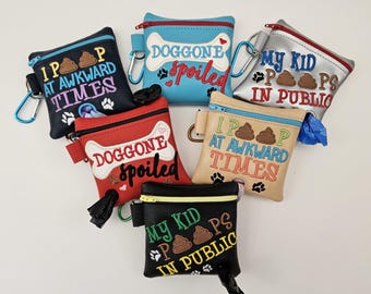 Embroidered Dog Poo Bag Dispenser