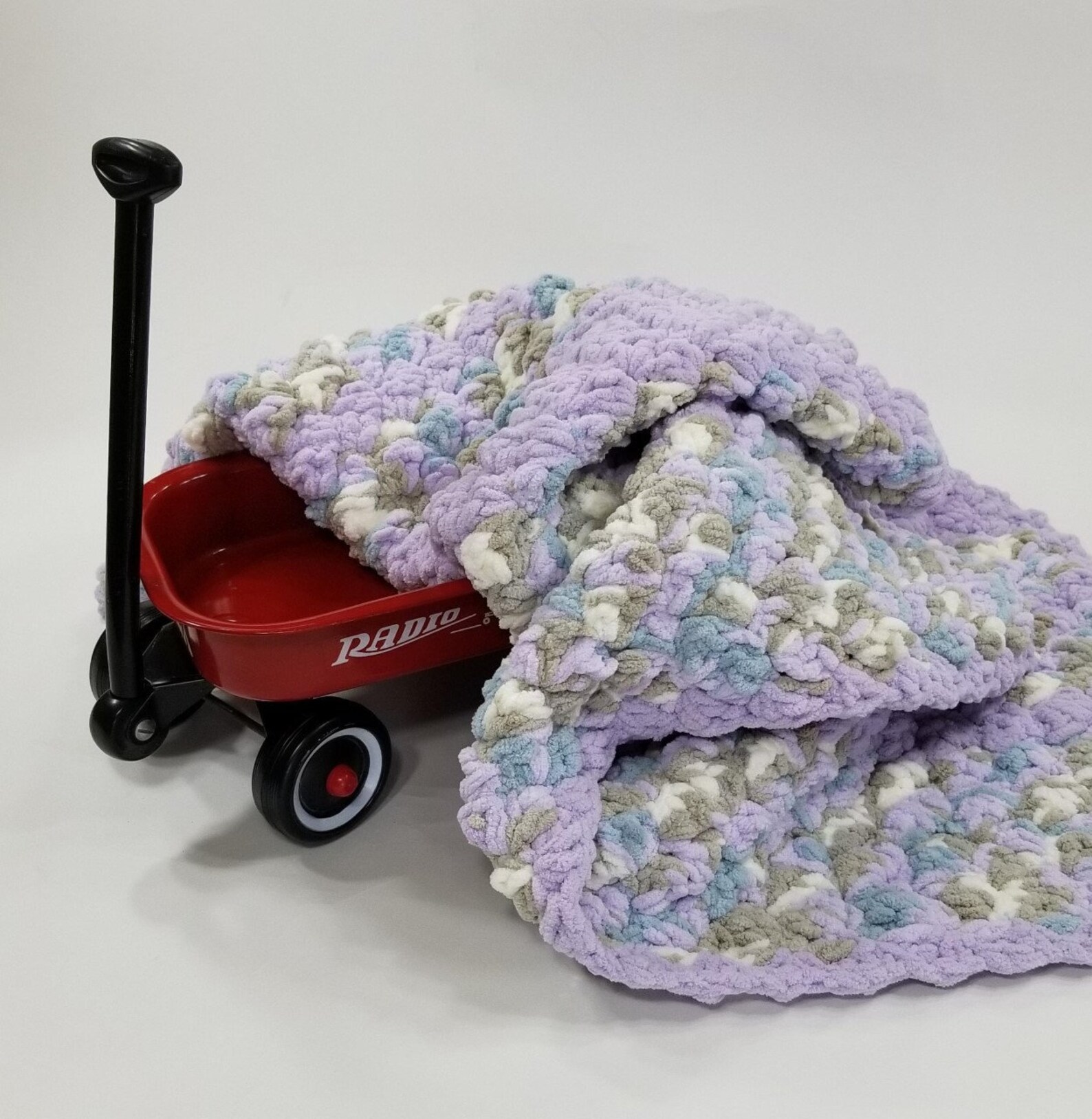 Ultra Soft Marshmallow Puff Crochet Baby Blanket Lilac Etsy