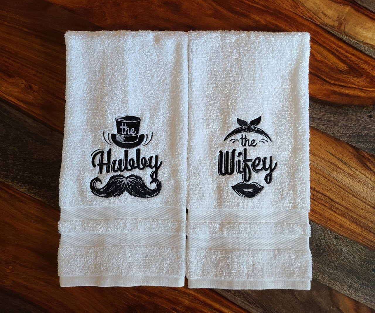 Beach Towel Hubby & Wifey Set Of Two Towels