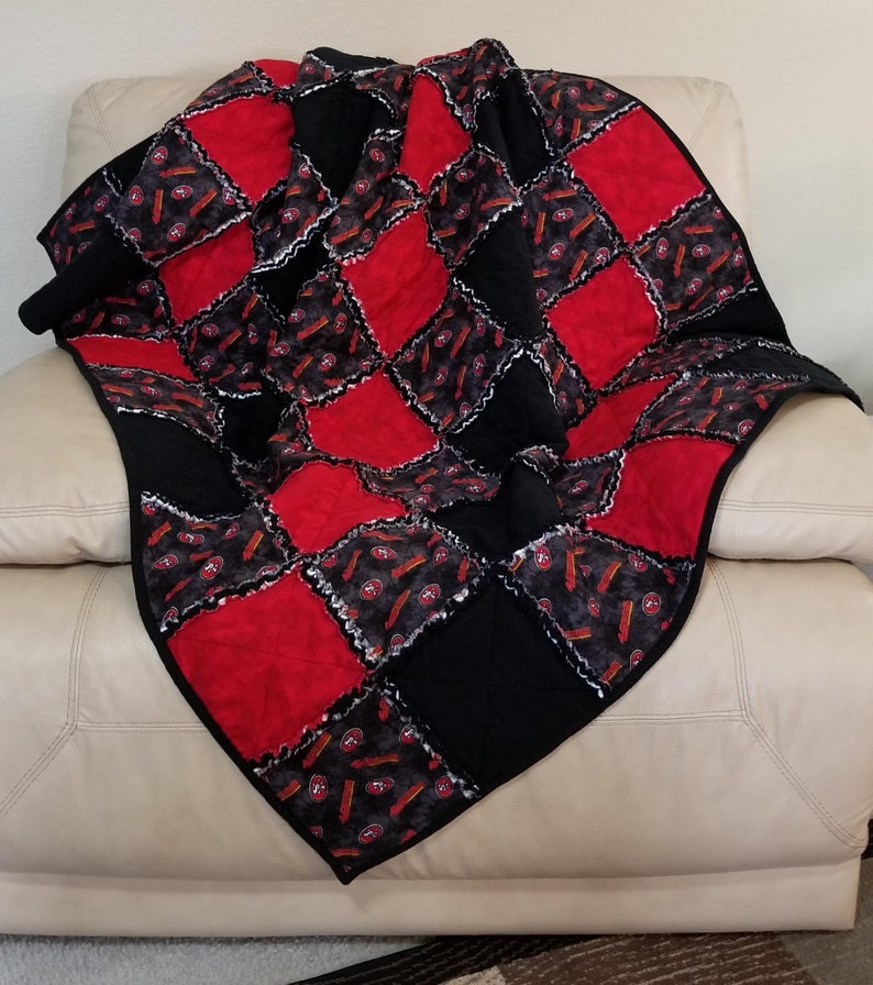 San Francisco 49ers Rag Quilt / Throw / Lap Blanket | Etsy