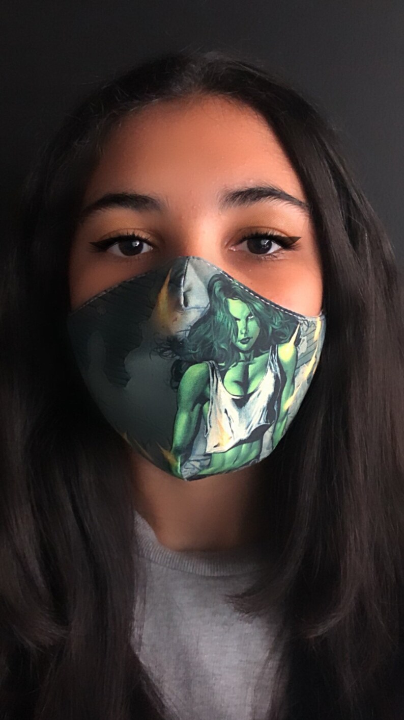 She Hulk Womens Face Mask Made in the USA comfortable Etsy