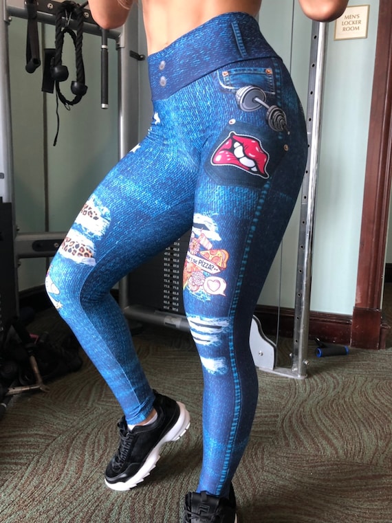 Jeans Leggings Woman Fitness Leggings Super Hero -  Canada