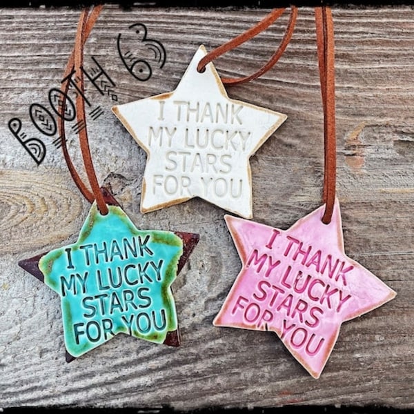 I THANK My LUCKY STARS ... Handmade Ceramic Ornament by Susan Boyles