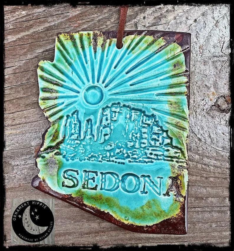 SEDONA ARIZONA ... Handmade Ceramic Ornament by Susan Boyles