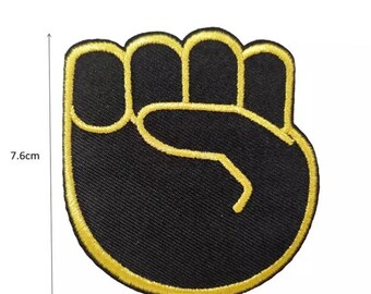 Black Fist,Iron on Patch,Sew On, Embroidered Patches