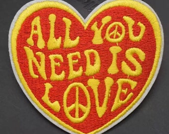 All you need is Love,Iron on Patch,Sew On, Embroidered Patches