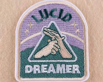 Lucid Dreamer,Iron on Patch,Sew On, Embroidered Patches