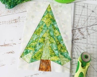 Quilt block Christmas Tree, Foundation Paper Piecing Pattern, Modern quilt pattern, PDF pattern