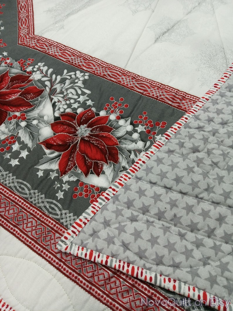 Quilted Tree Skirt Christmas Tree Skirt White Christmas Tree Etsy