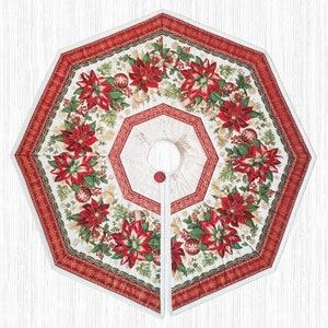 Quilted tree skirt - different sizes, Red tree skirt, Christmas tree skirt, Modern tree skirt, Christmas quilt, Holiday decor