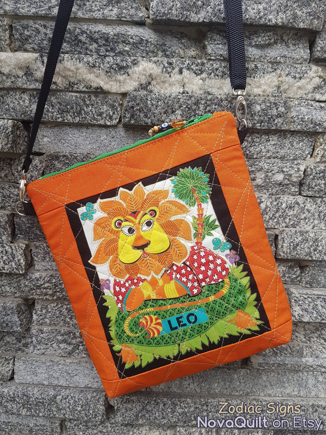 Zodiac Signs Bag, Astrology Crossbody Bag, Fabric Bag, Cute Small Bag