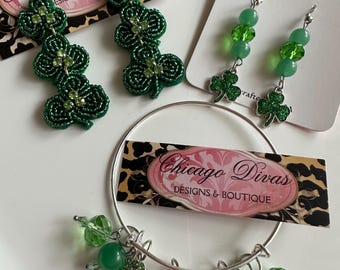 IRISH JEWELRY SET. #3 pieces set. Irish party. St Patrick’s day parade. Office party.