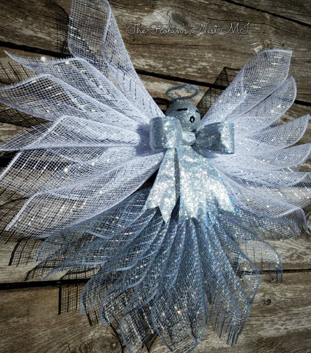 How To Make A Pretty Christmas Angel Wing Ornament - Pillar Box Blue