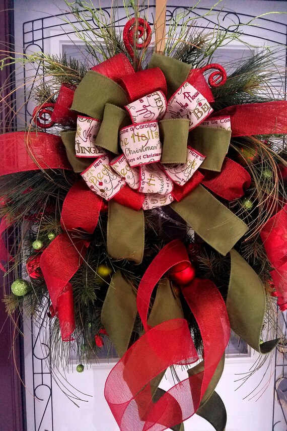 Christmas Wreath Twelve Days of Christmas Wreath Moss Green Etsy