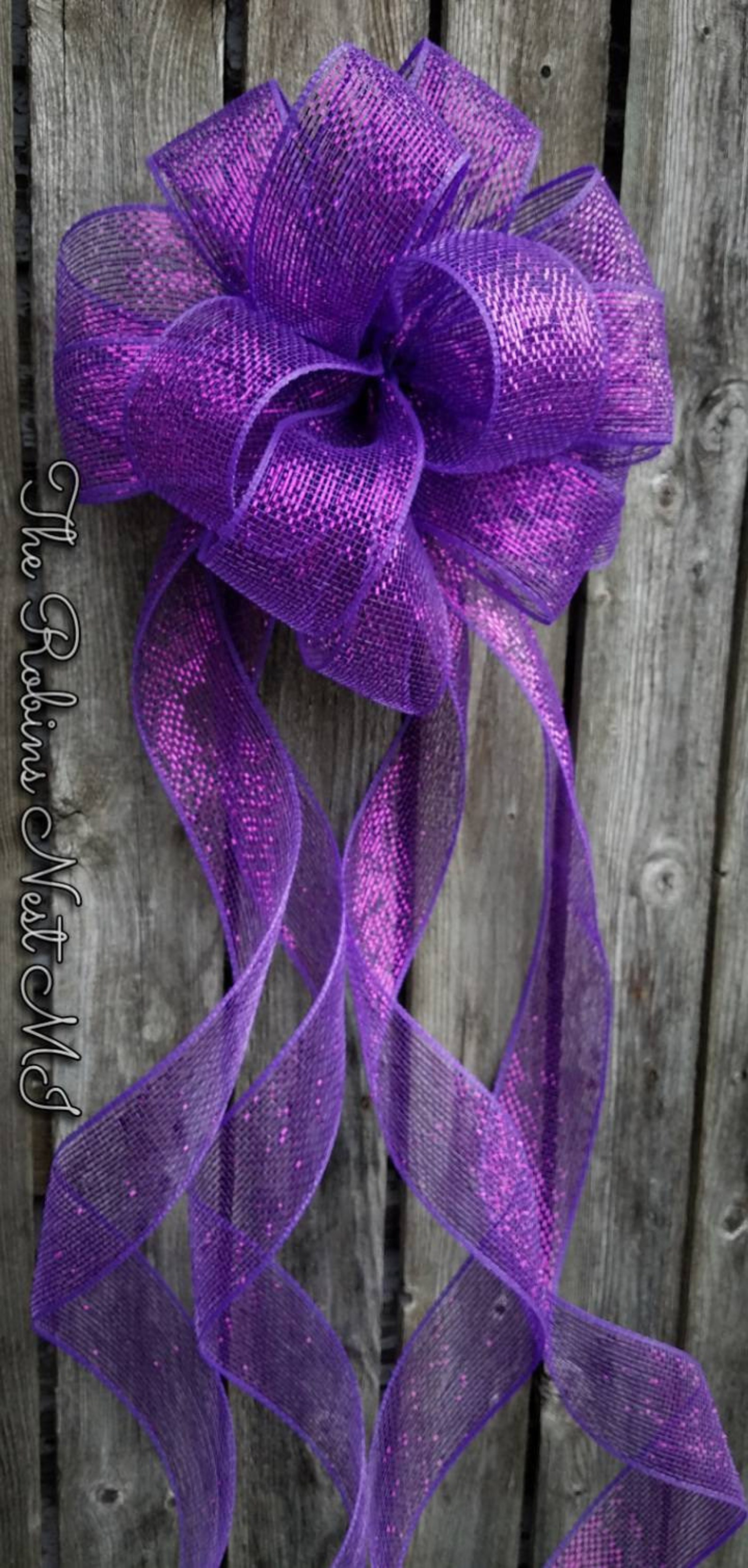 Purple Tree Bow Outdoor Bows or Indoor Home Decor Door Etsy