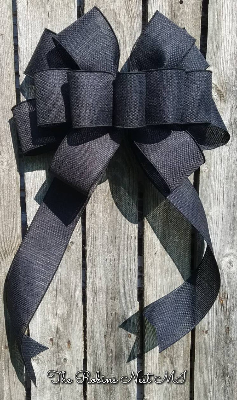 Lantern Bow Home Decor Accents Mailbox Bow Black Gift Bow Black Buralp Bows Halloween Bow