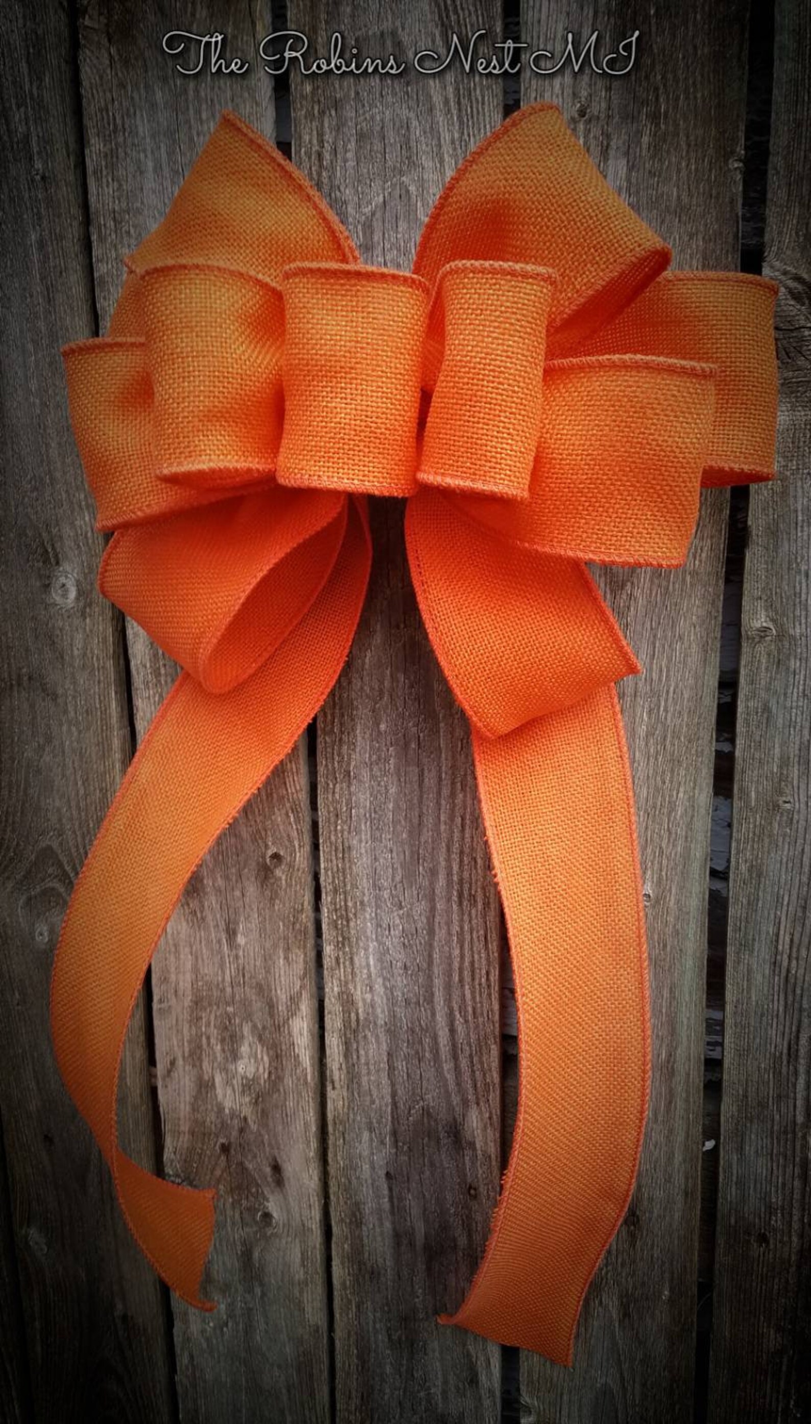 Yellow Burlap Wedding Bow Large Burlap Ribbon Bows Wired Etsy