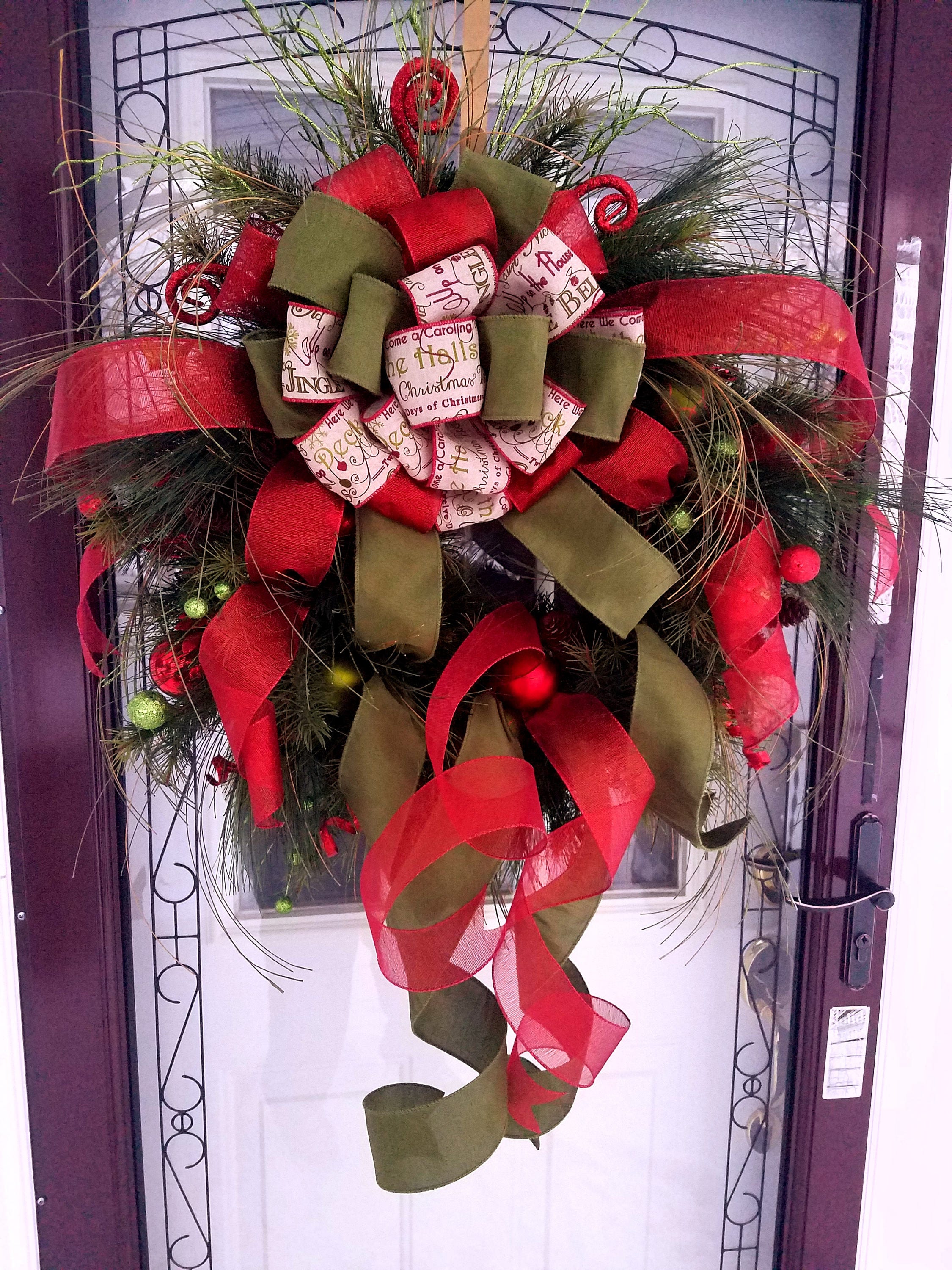 Christmas Wreath Twelve Days of Christmas Wreath Moss Green Etsy UK