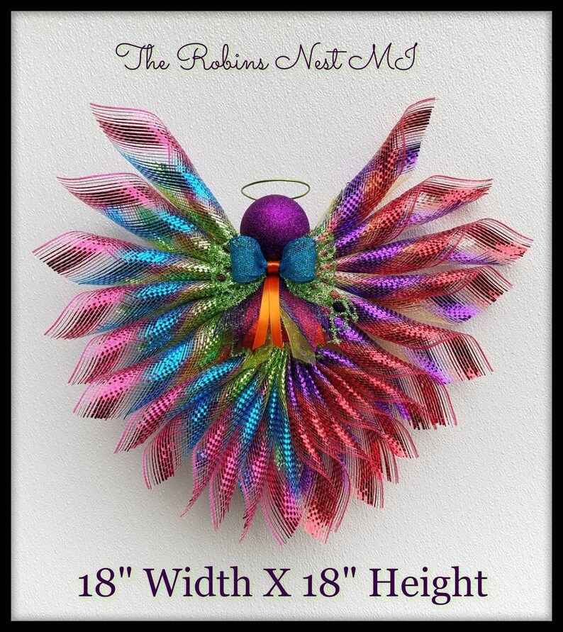 Gay Pride Wreath Door Wall Home Decor Rainbow Feathers LGBTQ