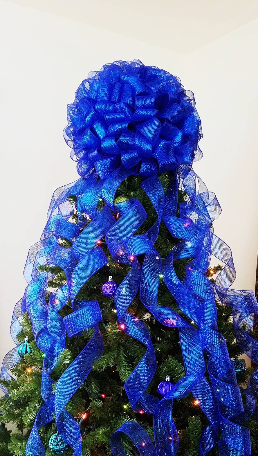 Tree Topper Bows Christmas Tree Topper Bow Extra Large Etsy