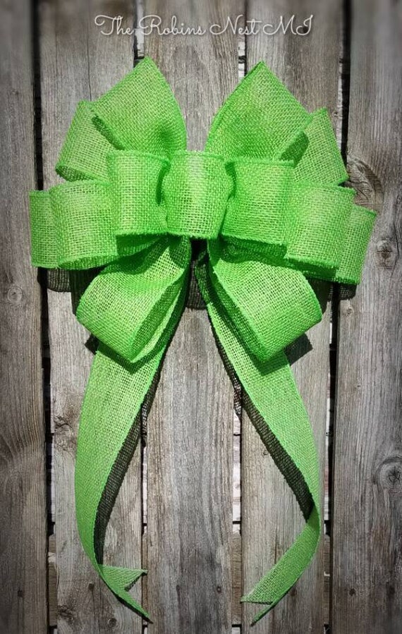 Burlap bow, wired Burlap bow, natural Burlap ribbon, wreath bow, lantern  bow, Garland bow, package bow, Burlap wedding bows, holiday bows