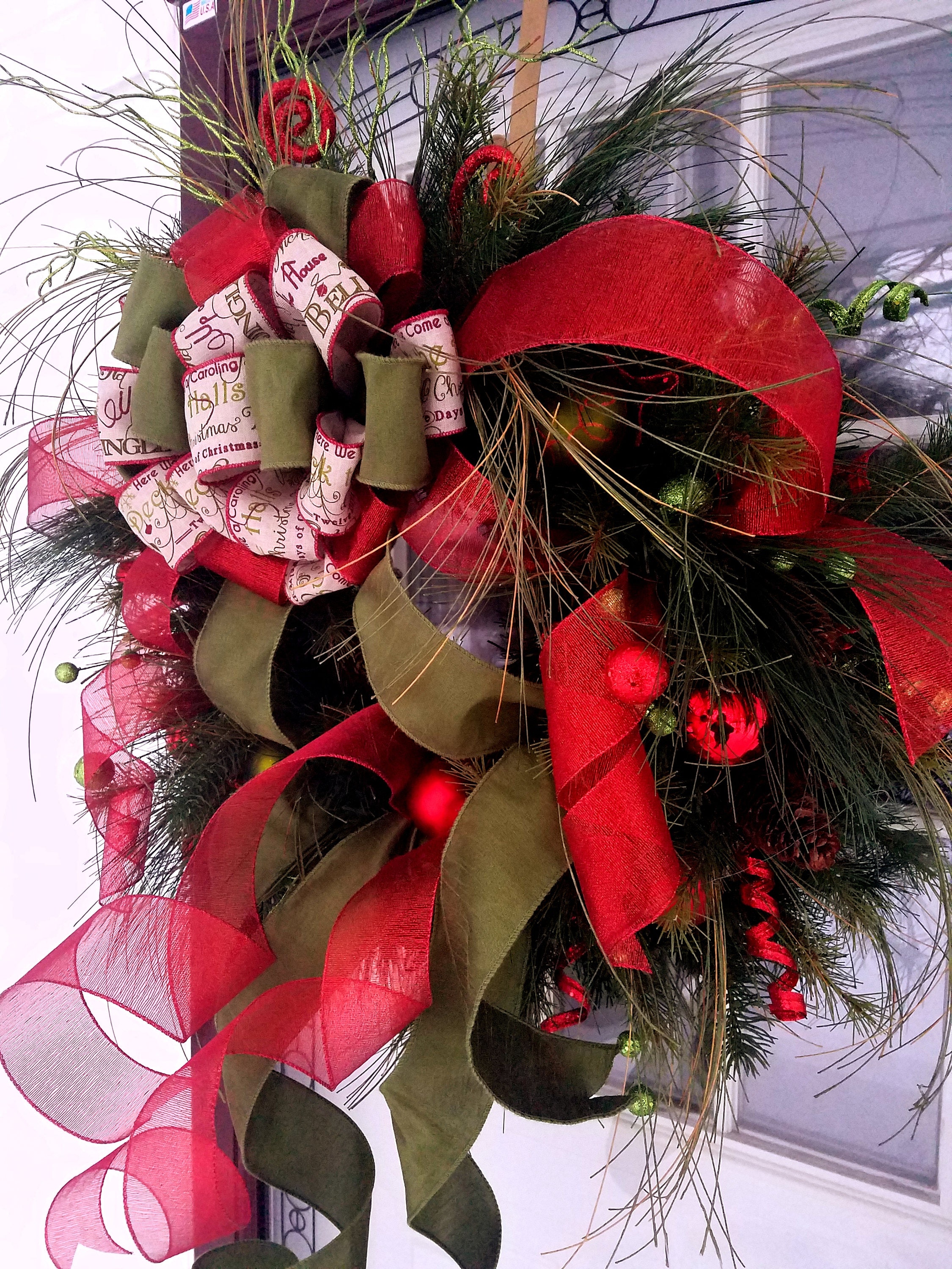 Christmas Wreath Twelve Days of Christmas Wreath Moss Green Etsy UK